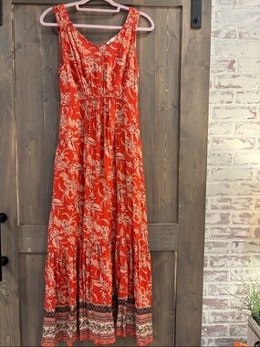 beachlunchlounge Floral Maxi Dress with Border Hem